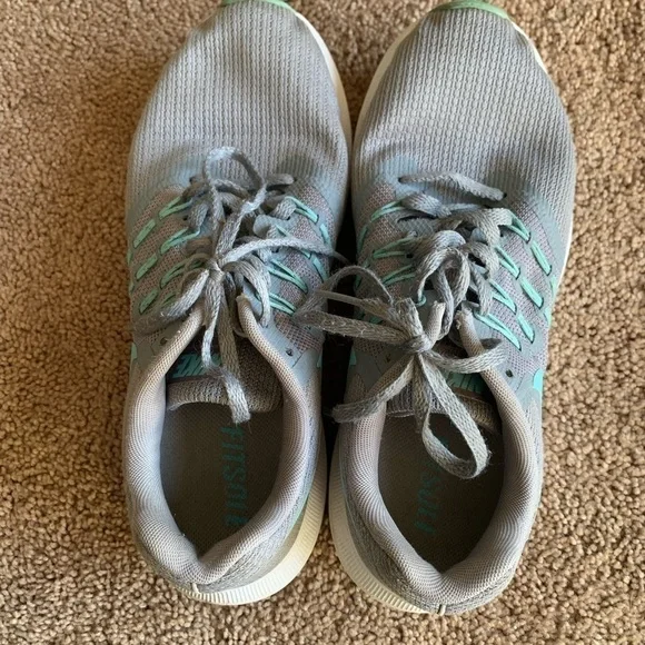 Nike Running Sneakers Womens Run Swift Stealth Trainers Gray Blue Lace Up - Picture 3 of 4